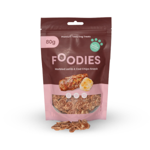 חטיף FOODIES נגיסי כבש ודג קוד 80 גרם