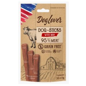 DOG LOVER סטיקים עם בקר – חטיף לכלבים