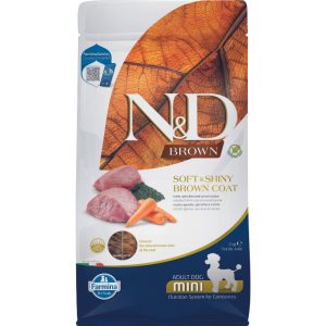 פארמינה N&D Brown כבש לכלב בוגר מגזע קטן – 2 ק״ג