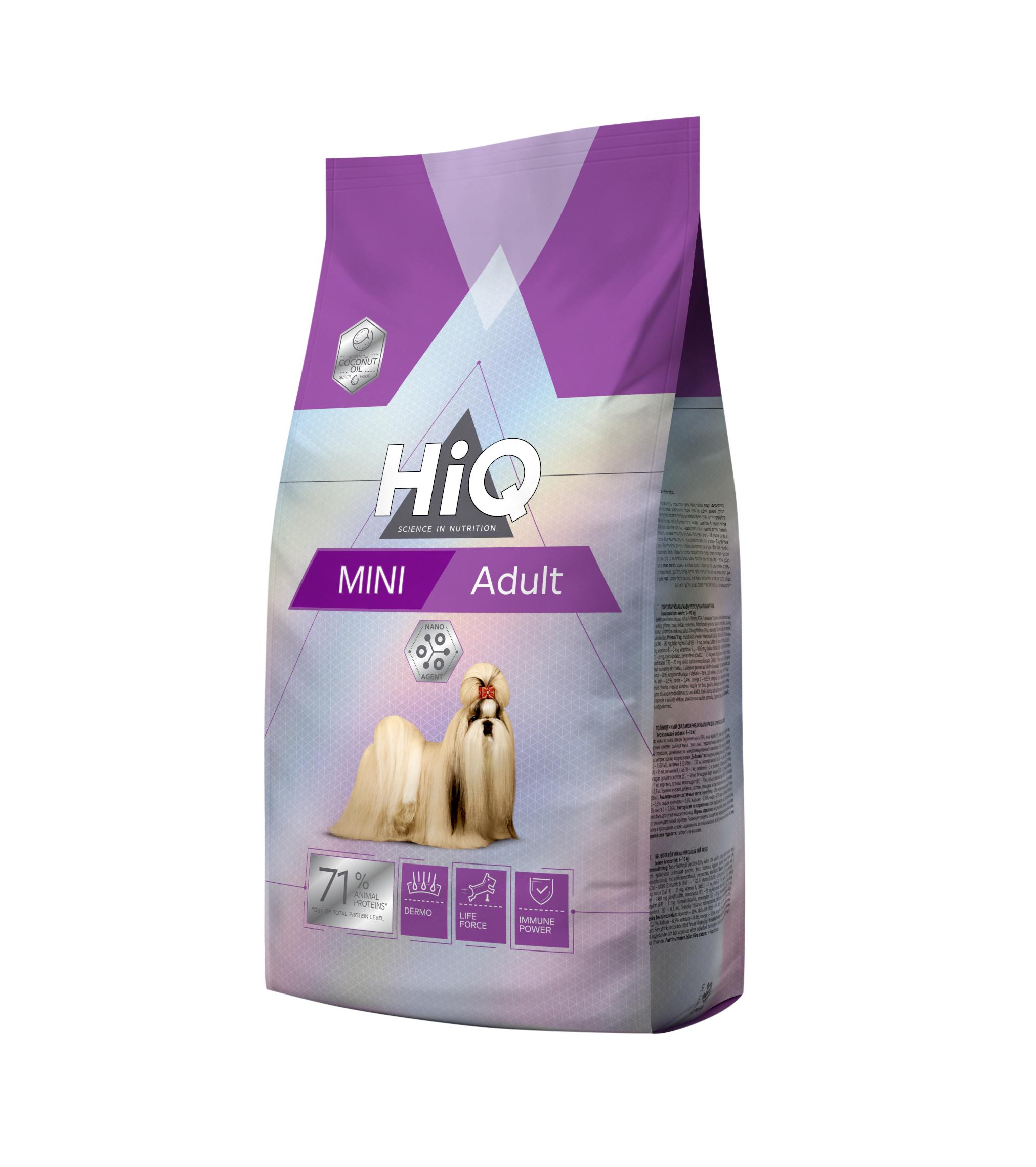 היי קיו HIQ מיני בוגר עוף לכלב מגזע קטן – 1.8 ק״ג