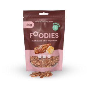 חטיף FOODIES נגיסי כבש ודג קוד 80 גרם