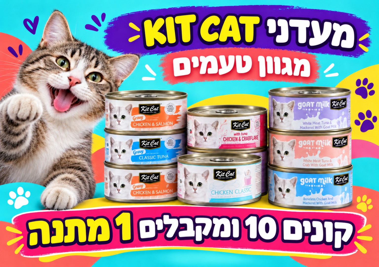 מעדני Kit Cat — 10+1 מתנה