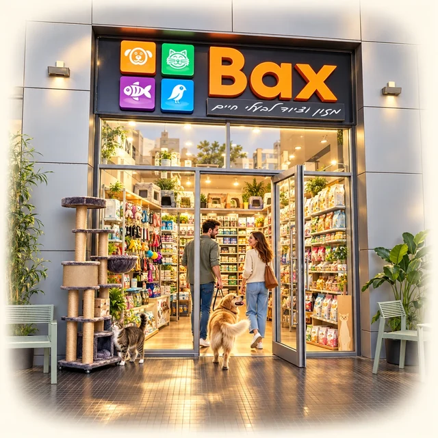 איור חזית חנות BAX בסניף אגמים